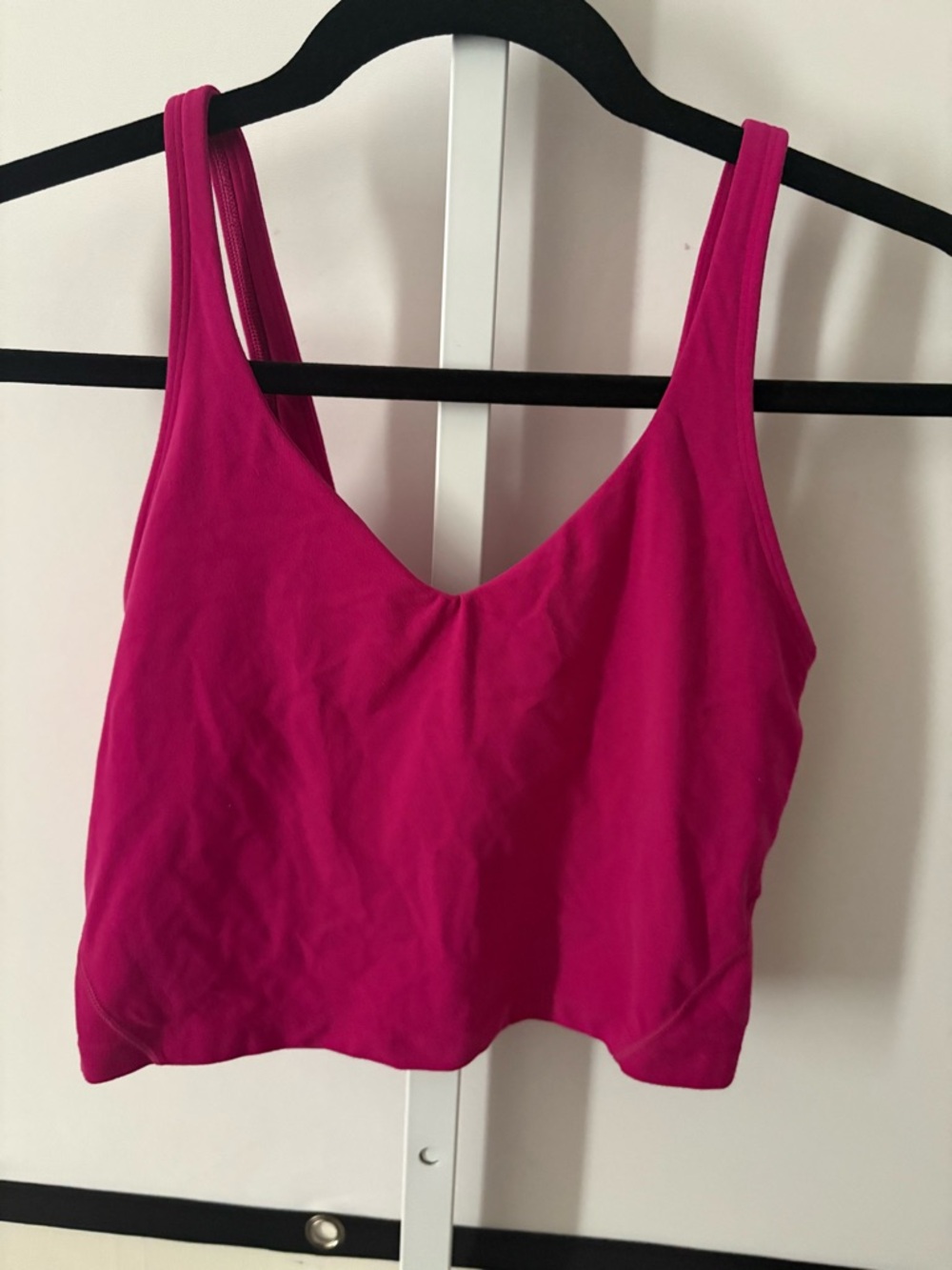 lululemon athletica V-Neck Crop Sports Bra in Bright Fuchsia - Picture 3 of 5